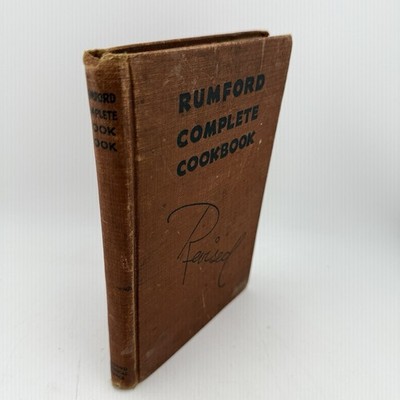 1940 Rumford Complete Cook Book Lily Wallace Vintage Baking Powder Cookboo