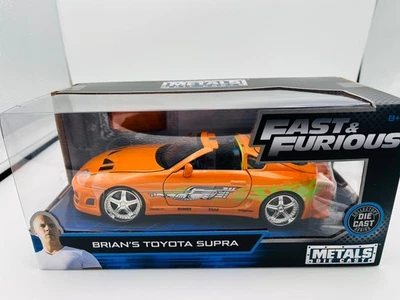 Fast & Furious Brian’s Toyota Supra 1:24 0801310971680 Jada Metal Die Cast RAR - Bild 1 von 4