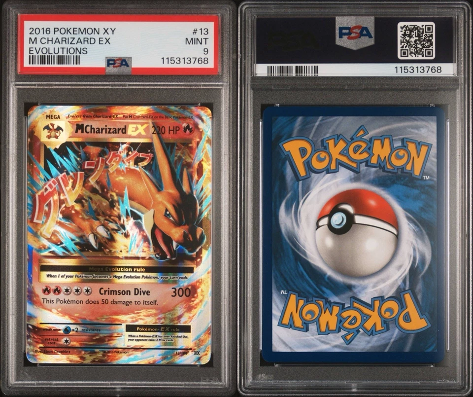Pokemon Mega M CHARIZARD EX 13/108 XY Evolutions Holo Ultra Rare PSA 9 - Image 3 of 3