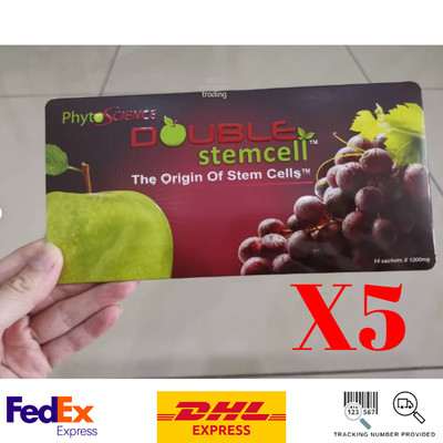 PHYTOSCIENCE DOUBLE STEMCELL PHYTOCELLTEC ANTI AGING EXPIRY 2027 (70 Sachets) X5