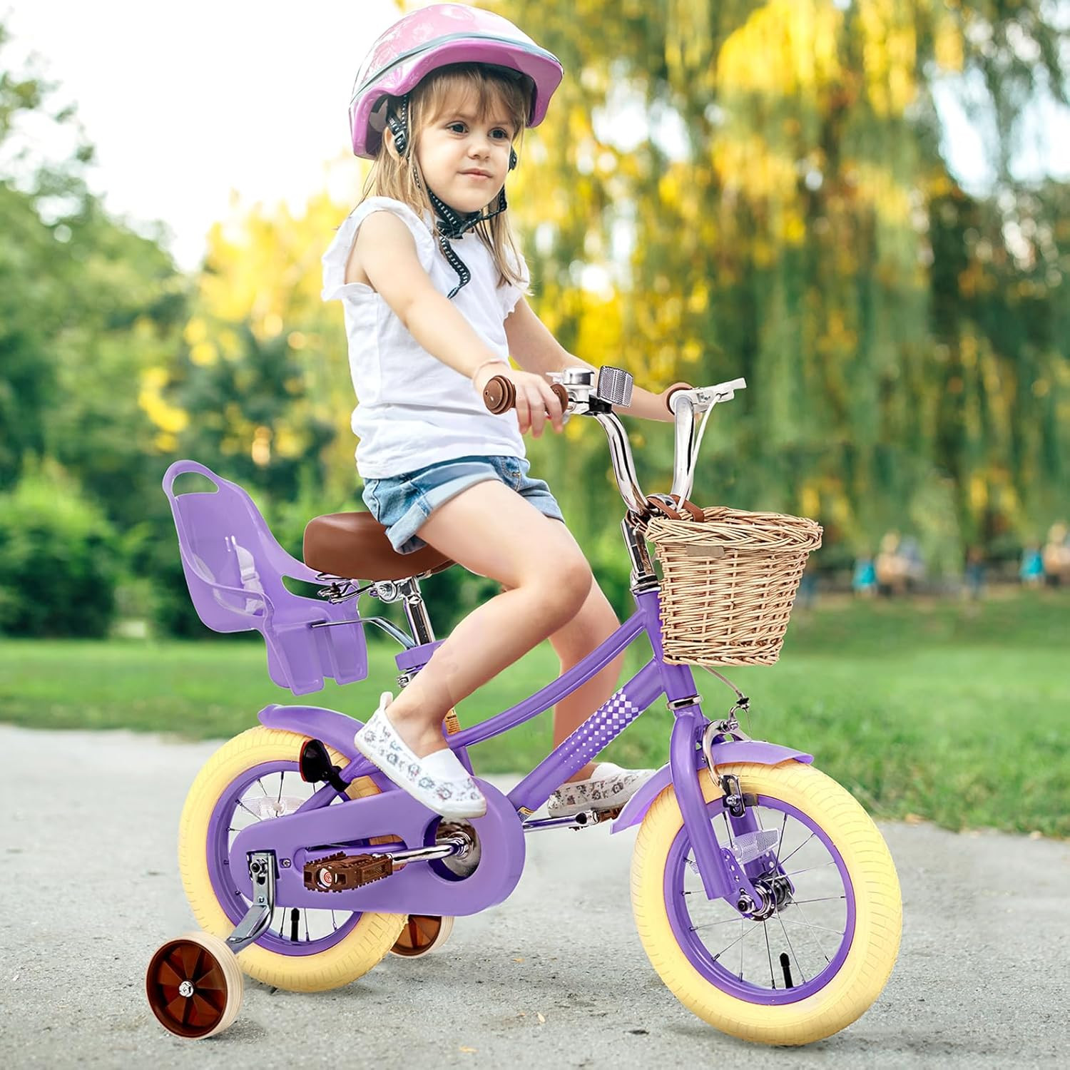 Glaf 12 14 16 20 Inch Girls Bike with Training Wheels for Kids Age 2-12 Years Ol