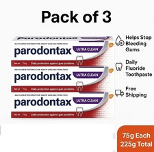 Parodontax Ultra Clean 75g x3 Fluoride Toothpaste Gum Health 225g Total