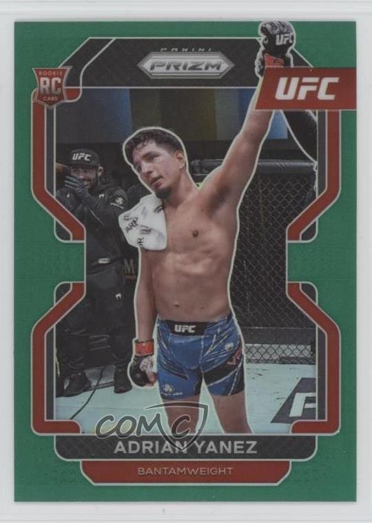2022 Panini Prizm UFC Green Prizm Adrian Yanez #107 Rookie RC 0yz0