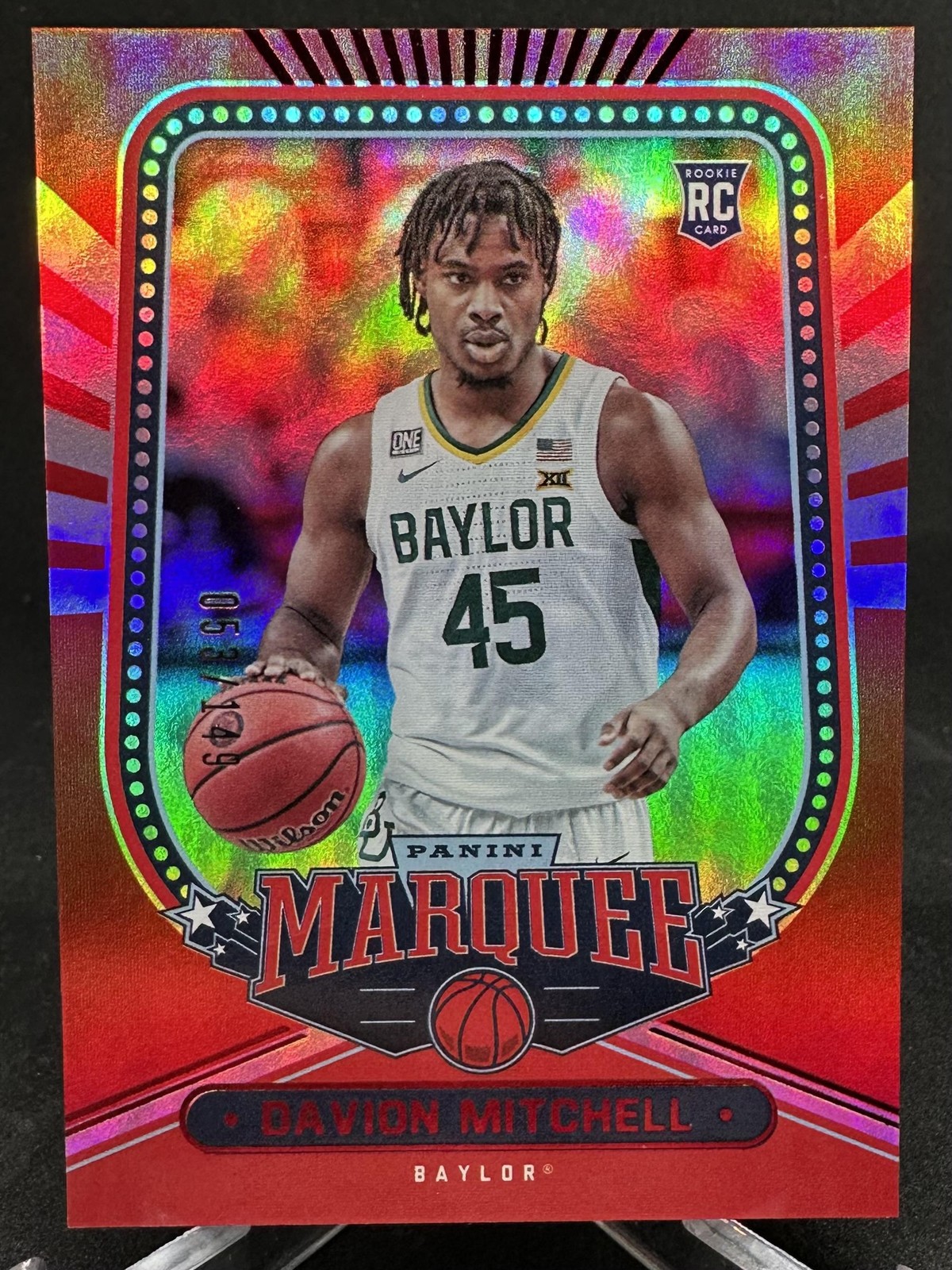 Davion Mitchell 2021 Panini Chronicles Draft Picks Rookie Marquee Red /149 #150