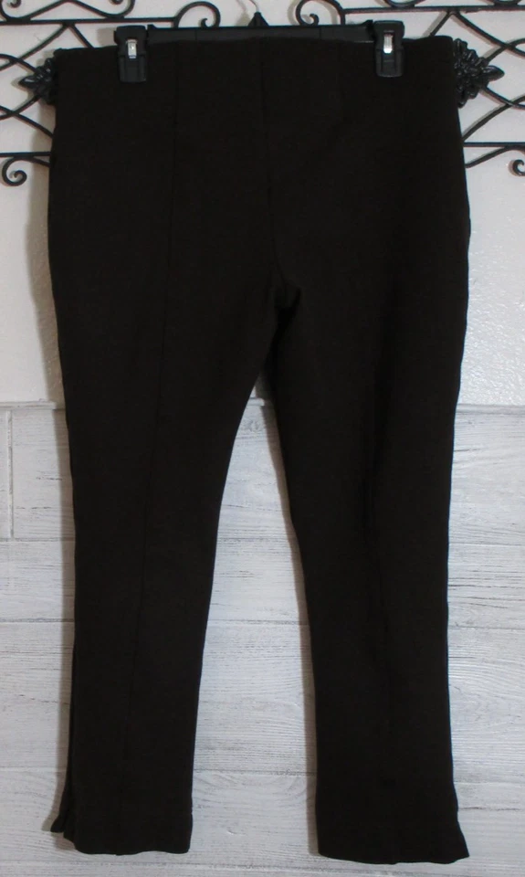 Pantalones al tobillo Slim Factor by Investments para mujer talla L marrón Foto 2 de 4