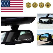 2 x Drive Safe, I Love You Rearview Mirror Decal, Drive Safe, I Love You Stic...