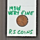 1931D   VERY FINE   LINCOLN CENT   VERY FINE  1931D  /  RS COINS #27D  FREE SHIP