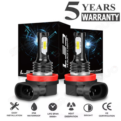 H11 LED Headlight Super Bright Bulbs Kit 6500K White 60000LM High/Low Beam