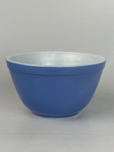 Vintage Pyrex #401 Primary Blue Nesting Mixing Bowl Glass Oven Ware