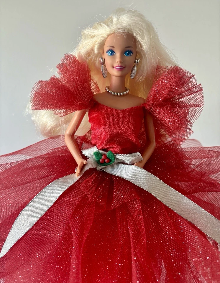 Barbie Winter AVON 1995 und Happy Holiday Barbie 1988 - 1st edition Kleid - Bild 2 von 4
