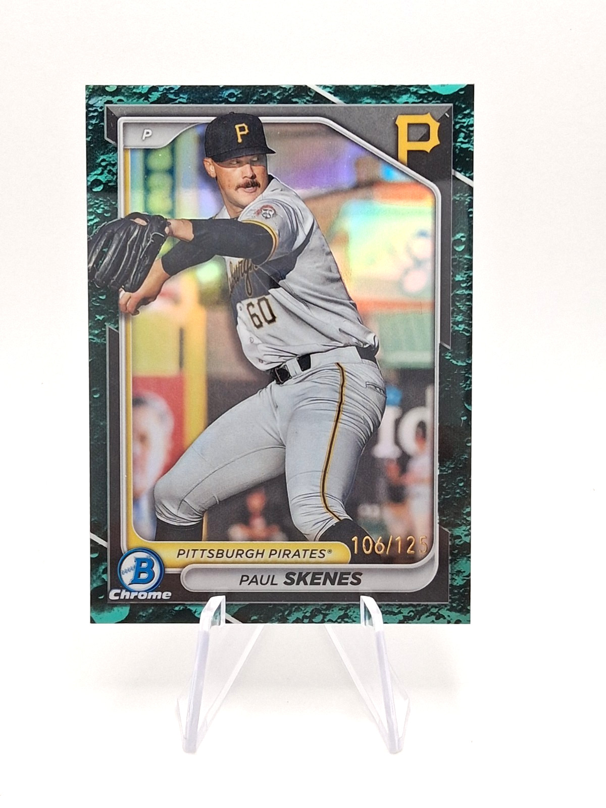 2024 Bowman Chrome Lunar Glow Refractor #BCP-125 Paul Skenes /125