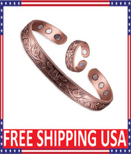 Copper Magnetic Bracelet for Arthritis Pain Relief Powerful Magnets Energy Cuff