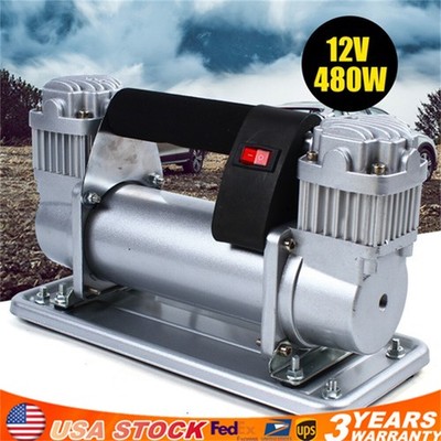 12V Portable Heavy Duty Car Tyre Air Pump Air Compressor Tire Inflator 150 PSI