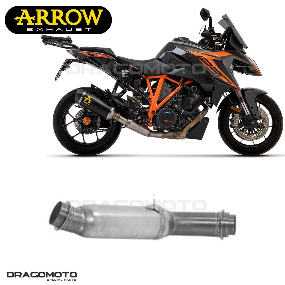 Tuyaux d'échappement ARROW Kat pour KTM 1290 Superduke GT 2020 en inox brossé premium