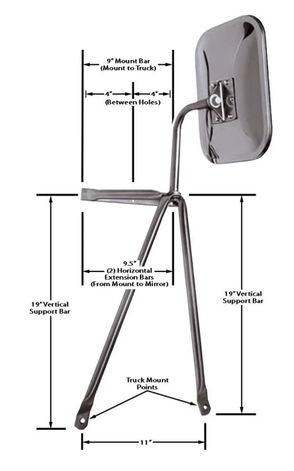 Espelhos CIPA 45000 universal para caminhão e campista - Imagem 2 de 4