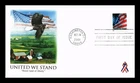 DR JIM STAMPS US COVER UNITED WE STAND FDC PATRIOTIC SWEET LAND OF LIBERTY