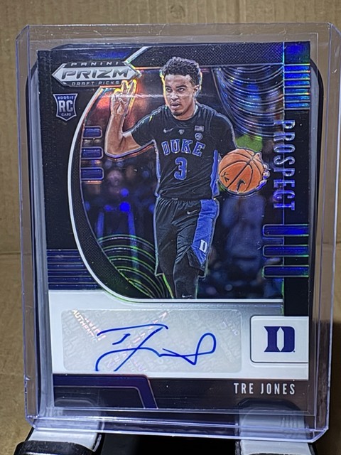 20-21 Panini Prizm Draft Picks Tre Jones #PA-TJ Prospects Auto Black 1/1 (RC)