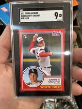 2021 Topps Archives 1983 Topps /75 Garrett Crochet 155 Rookie SGC 9 Red Sox RC