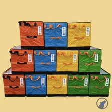 (12) AMAZON COURIER LARGE DELIVERY STORAGE BAGS 28x24x20 MIX LOT OF 12 TOTES