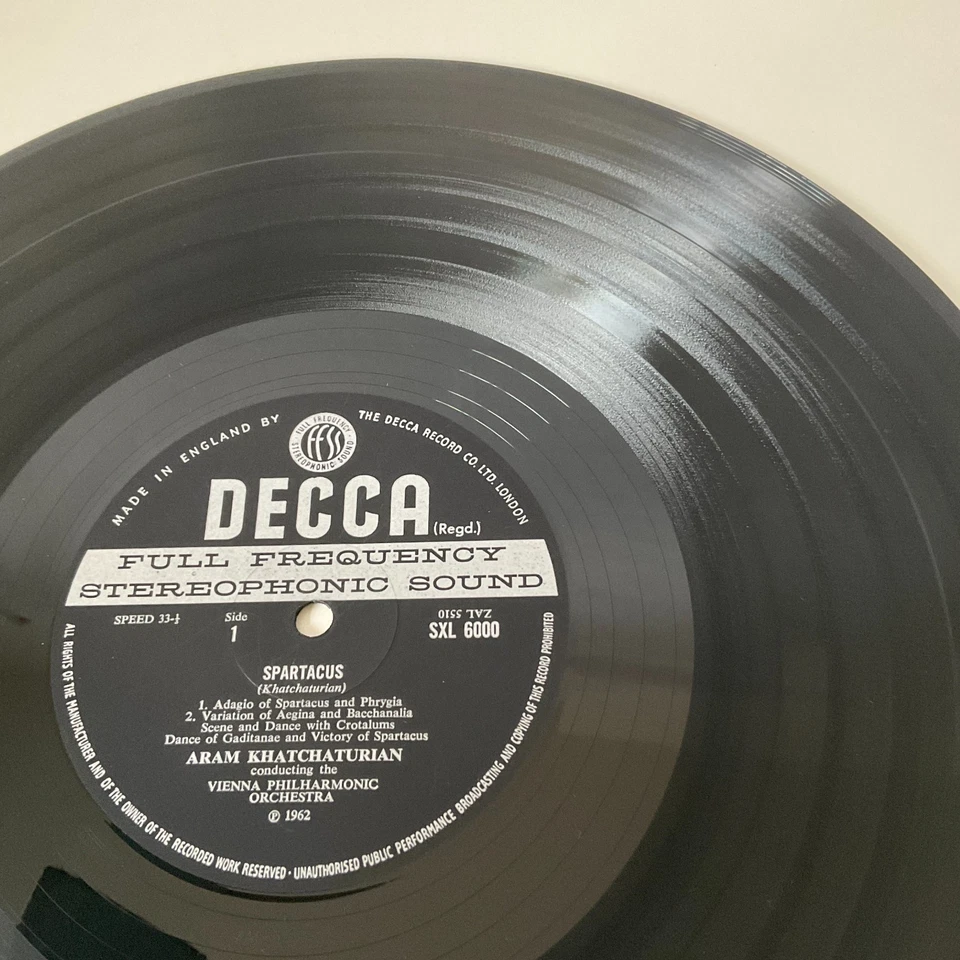 Khachaturian - Spartacus Gayaneh - 1962 Decca SXL 6000 Wideband ffss Stereo EX - Image 3 of 4