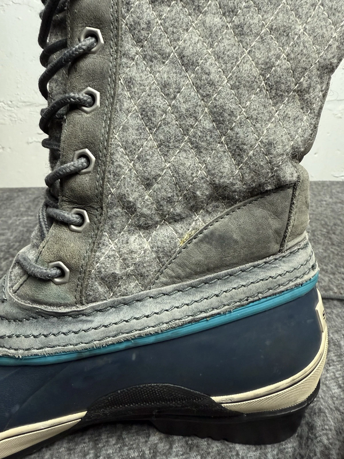 sorel sorelli tall waterproof rubber snow rain quilted lace boots
