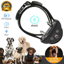 Anti Bark barking Shock Control Collar AUTOMATIC device Rechargeable S/M/L Dog