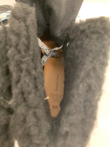 NEW! Time & Tru Women’s Boots Choose Size & Color Brown Black Combat Faux Fur - Picture 23 of 35