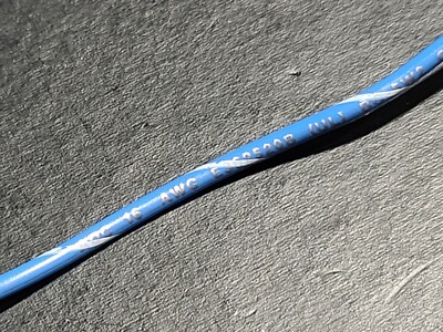 Advanced Digital Cable #16awg TnCu BC-5W2 HookUp Wire 1015/1230 Blue/White/100ft