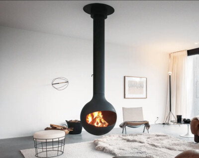 Biota Orb Suspended Fireplace Heater Australia
