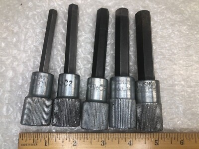 Vintage LC Hex Socket Lot C1 C2 C3 C4 C5 with 1/2'' Drive 