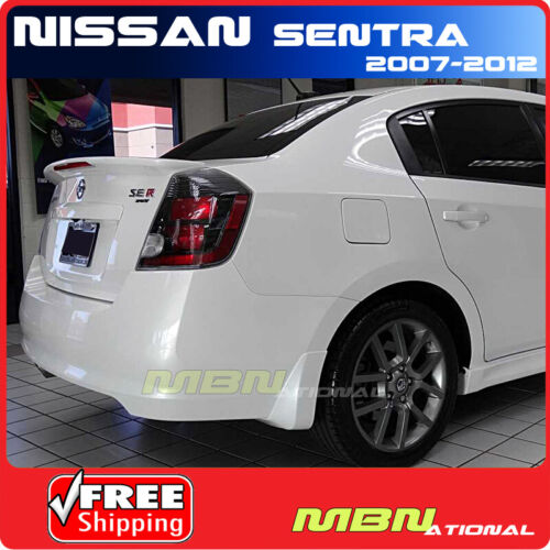 For 07-12 Nissan Sentra 4DR Sedan Rear Trunk Tail Wing Spoiler Primer Unpainted - Foto 2 di 2