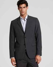 THEORY XYLO NP KARMO NAVY BLACK SUIT JACKET BLAZER SPORT COAT WOOL 2 BUTTON 42 R