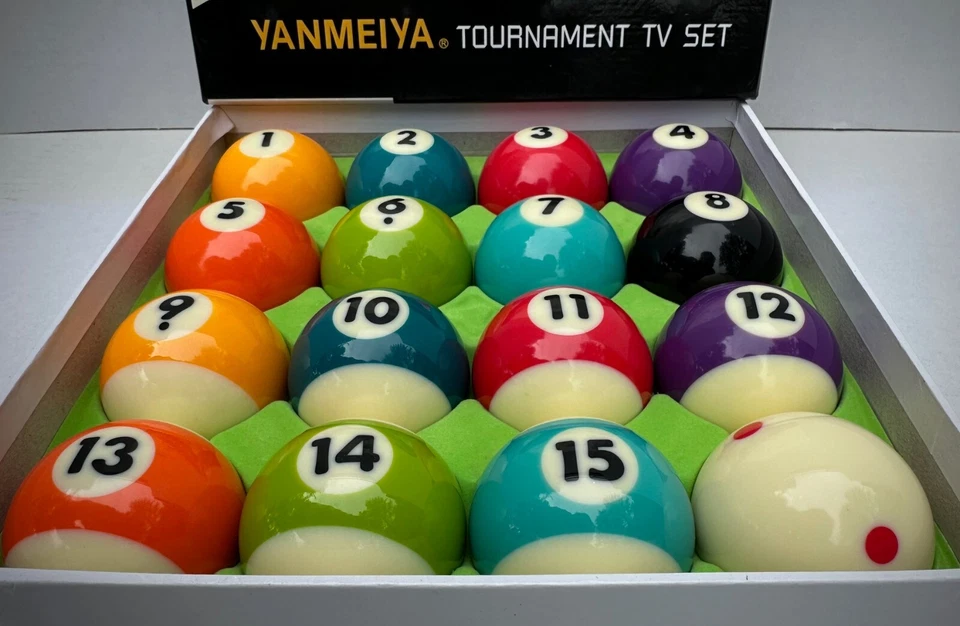 CALIDAD TORNEO - Juego de 15 bolas de billar fenólico puro + taco de entrenamiento Foto 2 de 3