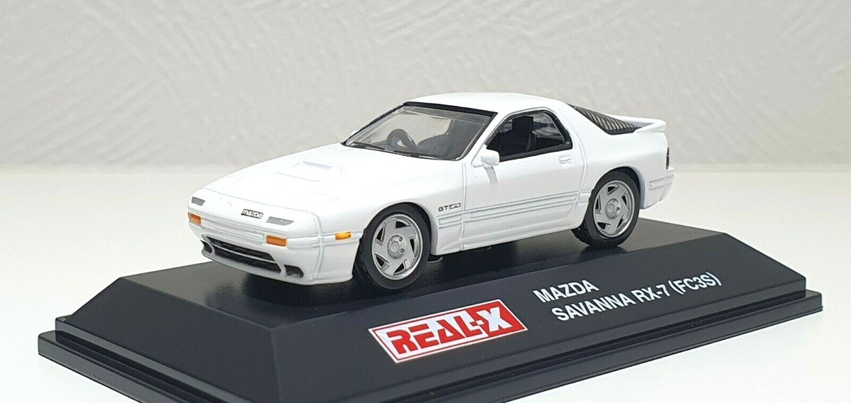 MAZDA SAVANNA RX-7 FC3S ミニカー 1/72 Real-X MAZDA SAVANNA RX-7 FC3S GT-LIMITED WHITE diecast