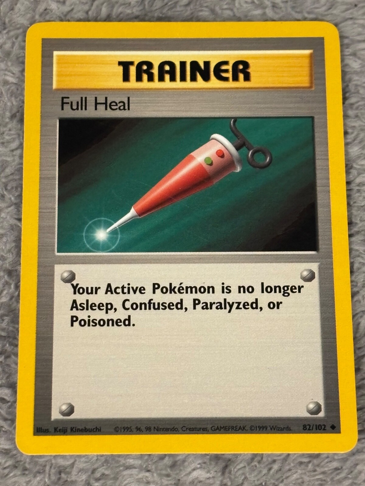 Pokémon TCG 1999 WOTC Full Heal 82/102 LP + .T85