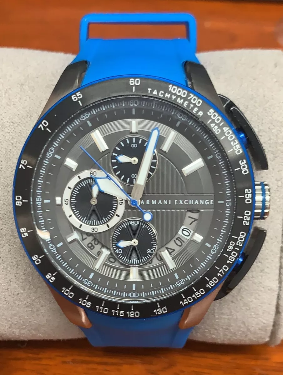 Armani exchange blue chronograph cheap watch
