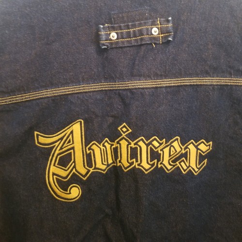 Avirex Dark Wash Denim Trucker Jacket VINTAGE Y2K MEN Size XXL 2XL - Picture 3 of 20