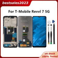LCD Display Touch Screen Digitizer  Frame Kit For T-Mobile Revvl 7 5G TMRV075G