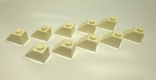 10 x LEGO® 3040 Systemsteine,Dachsteine in weiss 1x2/45° Neuware