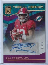 2020 Donruss Elite TOTC Tua Tagovailoa Auto RC Purple Refractor # 9 /35 RARE 