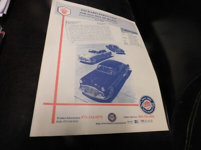 Kanter Auto Products Magazine Packard Parts List 2008 June