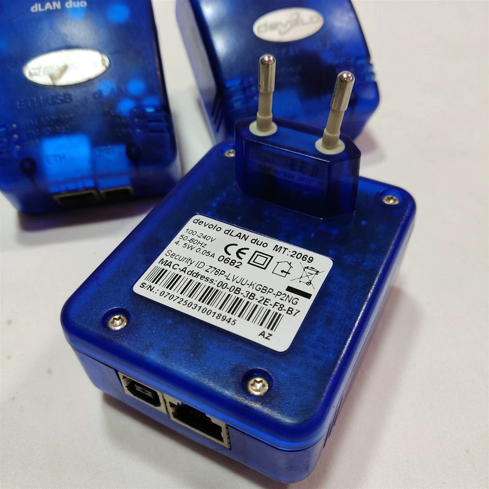 Los Von 3 Devolo DLAN Duo MT:2069 Powerline LAN Adapter. - Bild 2 von 4