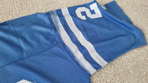 Marshall Faulk Jersey Mens Size L NFL Football Indianapolis Colts Blue Starter - Picture 12 of 12