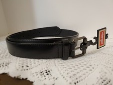 Wrangler Black Genuine Leather Work Belt - Men's Size 42, NEW  V3 