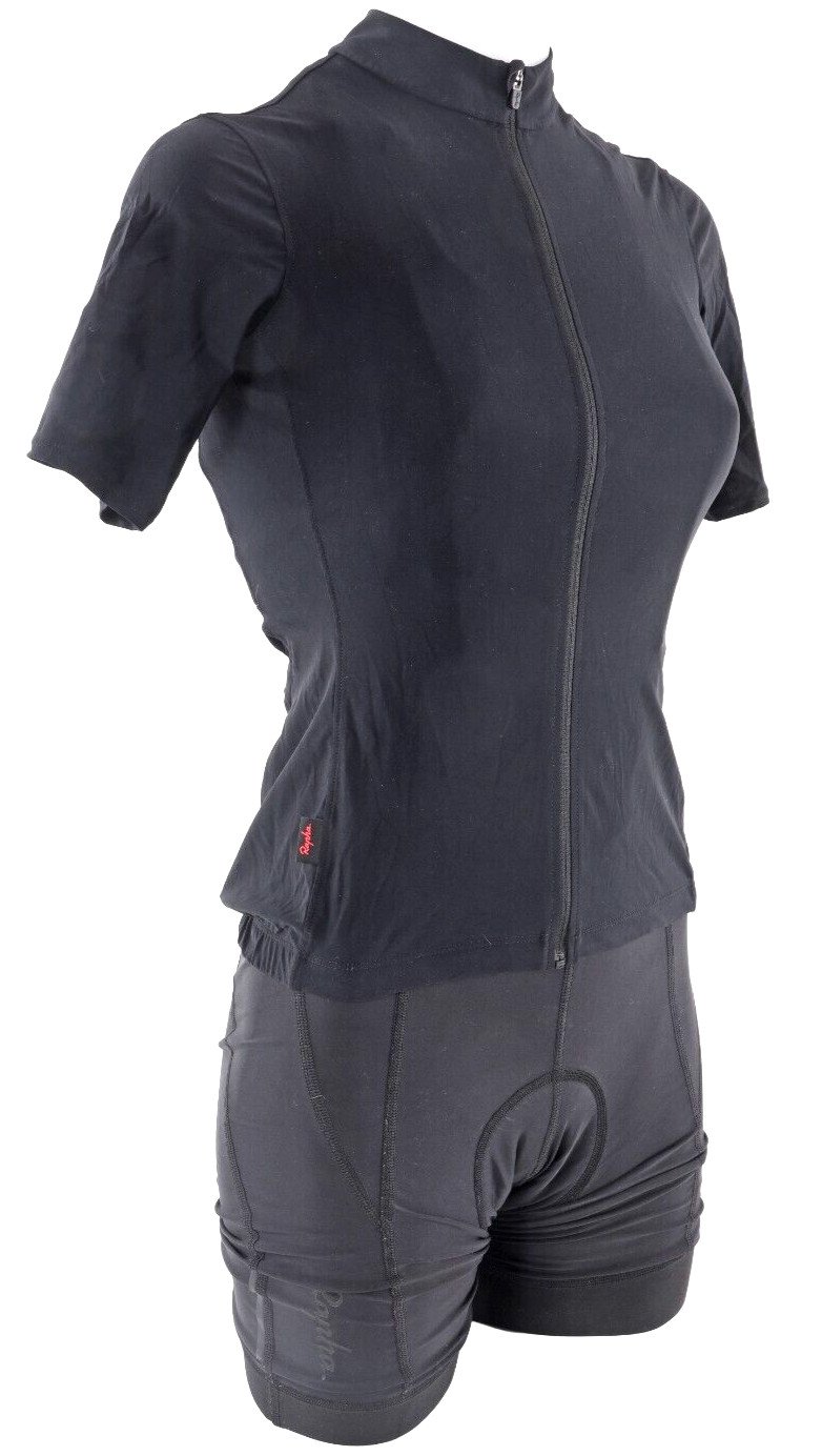 Rapha Souplesse Women Short Slv Bike Cycling Kit SMALL Jersey + Bib Shorts BLACK