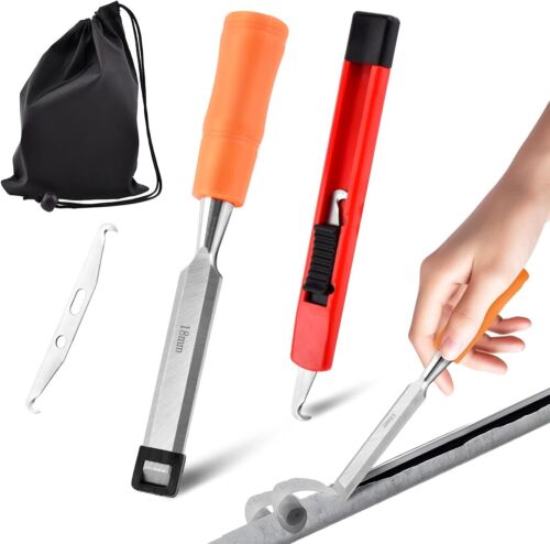 Golf Grip Tape Remover Tool Kit W/Hook Blade For Regripping Clubs Steel Graphite