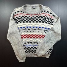 Vintage 80s Knit pullover sweater - unisex vintage knit sweater