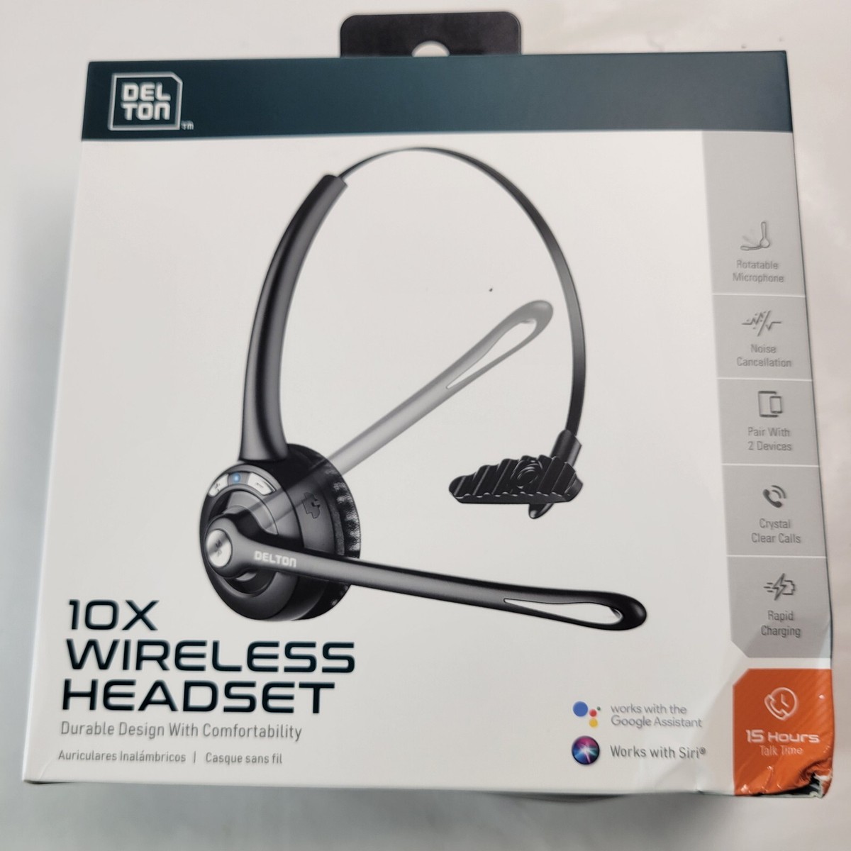 Delton Bluetooth Head set, Wireless Headset w/Microphone and USB