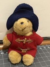 VINTAGE Paddington Bear Plush 10  Stuffed Animal 1975, 1988 Eden Toys Blue Hat