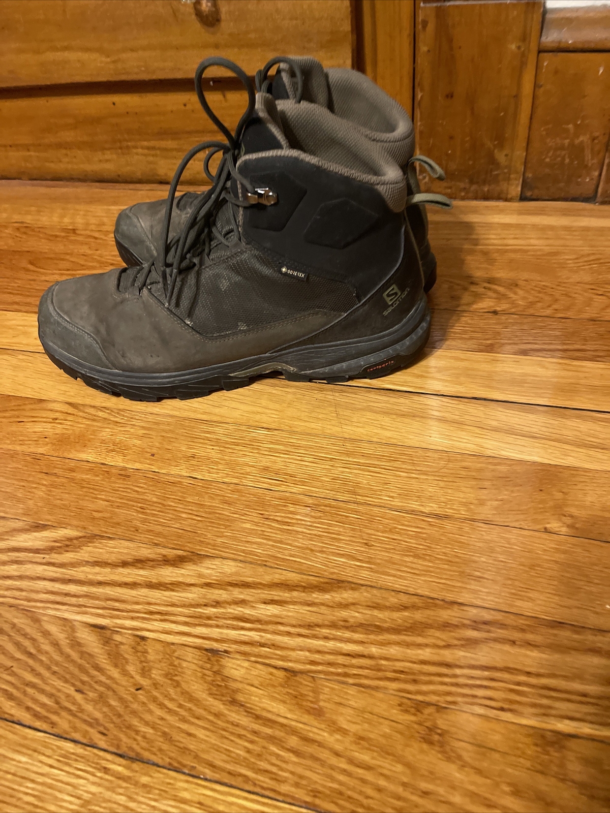 Stivali da trekking Salomon da uomo verdi impermeabili outward GTX taglia 12